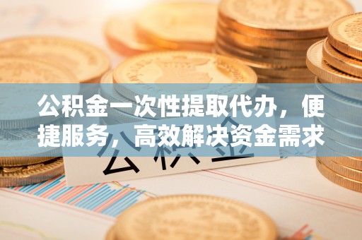 东海公积金一次性提取代办，便捷服务，高效解决资金需求